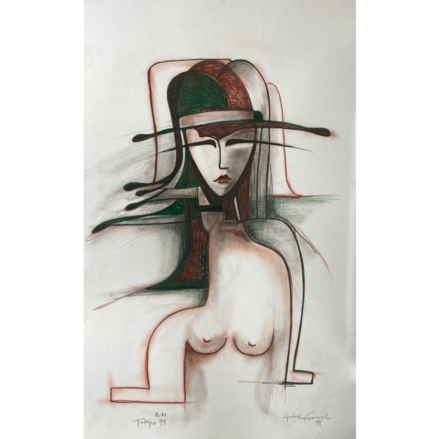 Mixed media on paper 1999 Dimensions: H 100 cm x W 65 cm Work signed lower right This piece has an attribution mark, I am...