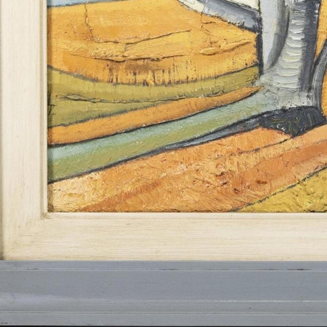 Modern J. Silva, Alentejo, 1979, Mixed Media on Canvas For Sale - Image 3 of 6