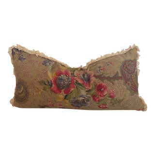 Vintage Paisley Floral Pillow For Sale