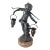 Silvered Metal Figure of a Boy Carrying Water For Sale