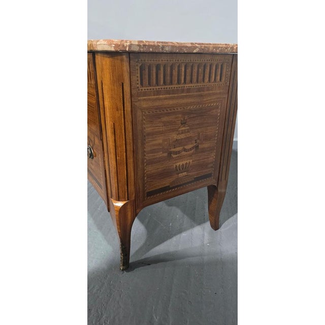 French Inlaid Commode Chest of Drawers, 1920 For Sale - Image 6 of 17