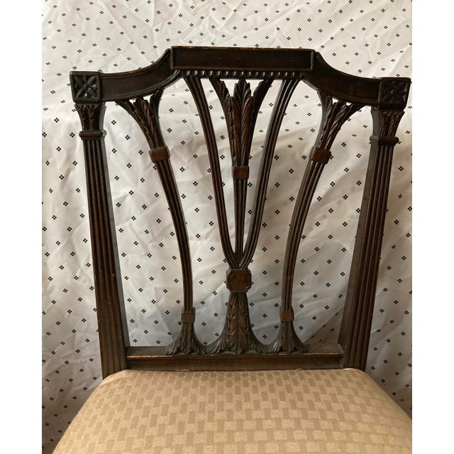 Antique Chairs Desk Dining Library Hepplewhite Sheraton 19th Century For Sale - Image 4 of 6