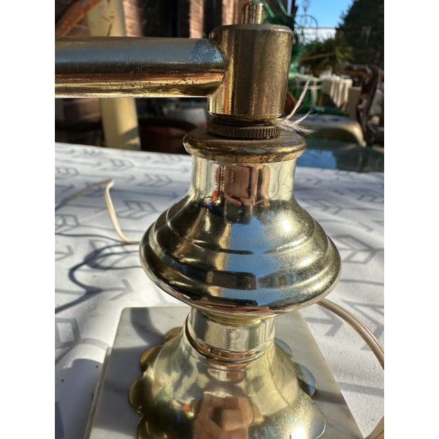 1970s 1970s Marble and Gold Extending Lamp For Sale - Image 5 of 10