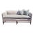 Vintage Elegant Sofa With High Back, Striped Ticking Slipcover For Sale