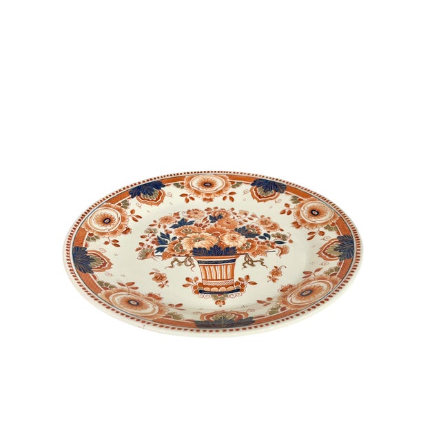 Royal Delft Vintage Royal Delft Pijnacker Imari Plate For Sale - Image 4 of 7