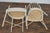 Baker Furniture Company Late 20th Century Baker Furniture Faux Bamboo Accent Chairs with Upholstered Linen Cushions, Pair For Sale - Image 4 of 12