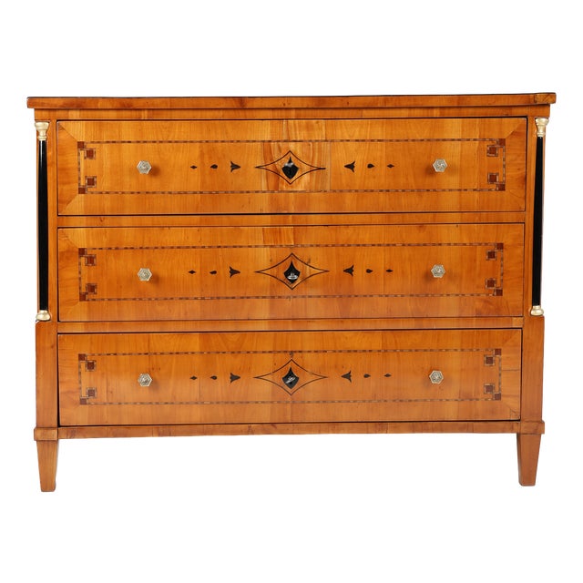 Early Biedermeier Inlaid Cherrywood Chest of Drawers, 1815 For Sale
