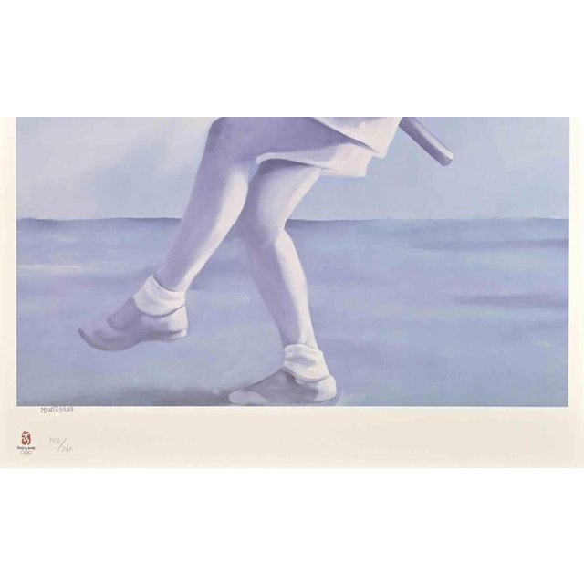 Archery, Olympic Games Beijing 2008 is a lithograph print realized by Gianmarco Montesano. Limited edition of 260. Hand...