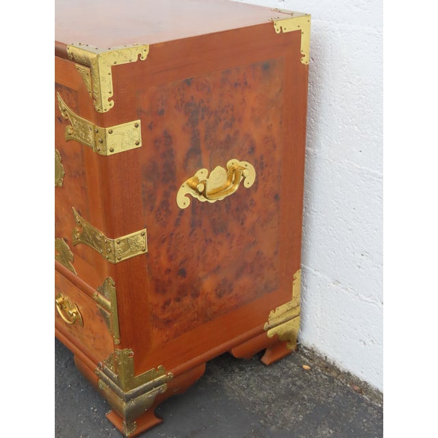 Asian Style Hollywood Regency Nightstands End Side Bedside Table Cabinet 6670 For Sale In Miami - Image 6 of 17