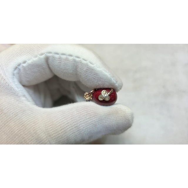 Early 20th Century Rare Purpurin Egg Pendant With Diamonds by Anders Nevalainen, St. Petersburg For Sale - Image 10 of 11