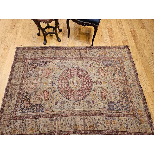 Late 19th Century Antique Turkish Sivas Rug, Handwoven Wool, Garden Design, 19th Century, 4' x 6' For Sale - Image 5 of 16