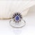 4.4cts Tanzanite Ring W Earth Mined Diamond Accent in 14k White Gold | Ov 10x8mm For Sale In Columbus - Image 6 of 7