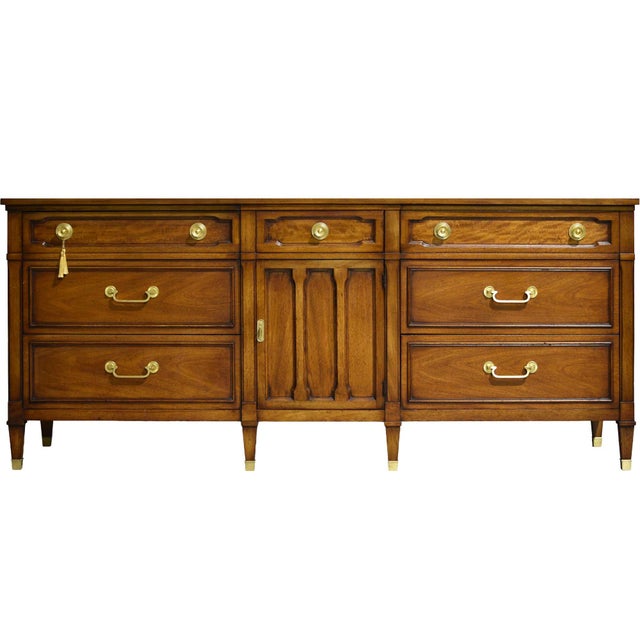 Mid Century Transitional 9 Drawer Lowboy Dresser by Drexel For Sale - Image 13 of 13