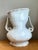 White Vintage Monumental White Ceramic Double-Handled Vase For Sale - Image 8 of 12