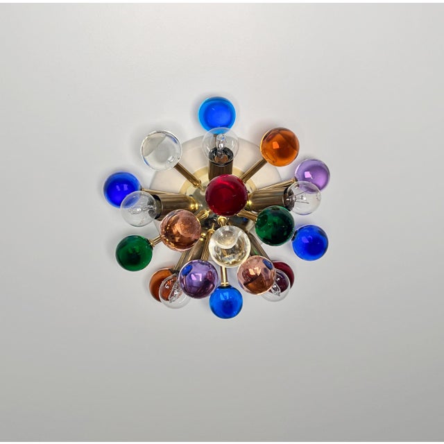 Murano Glass and Brass Sputnik Wall Sconces, 1990s, Set of 2 For Sale - Image 10 of 16