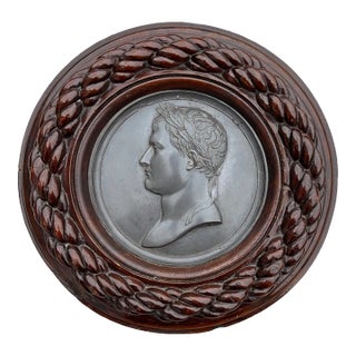 Early 19th Century Framed Napoleon Medallion by Bertrand Andrieu For Sale