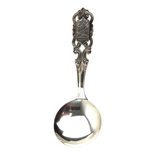 Souvenir Spoon in 830 Silver, Norway, 1960s For Sale