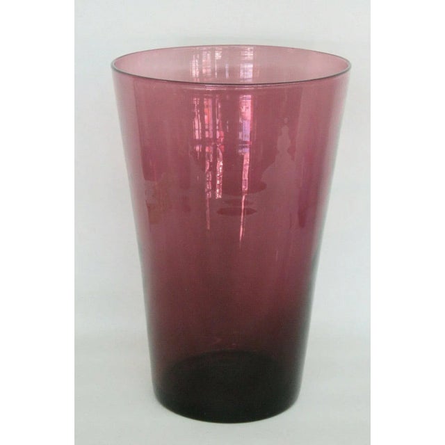 Amethyst Purple Glass Vintage Vase For Sale - Image 10 of 10