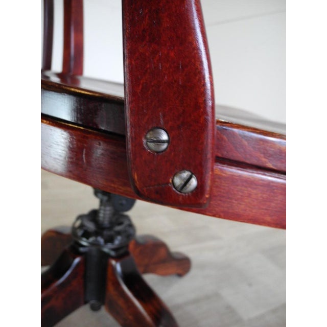 Brown Antique Desk Chair by Adolf Loos for Thonet, 1890s For Sale - Image 8 of 18