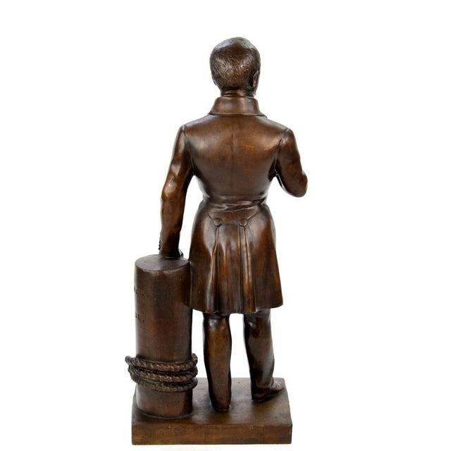 French Artist, Statue of a Politician, Late 19th Century, Bronze For Sale - Image 5 of 6