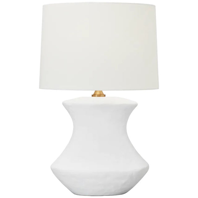 2020s Hable By Visual Comfort Studio Bone Table Lamp in Matte White Ceramic For Sale - Image 5 of 9