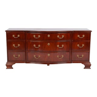 Mid 20th Century Baker Stately Home Collection Chippendale Mahogany Chest Dresser For Sale