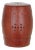Indoor Ceramic Garden Stool in Red Faux Wood Finish For Sale