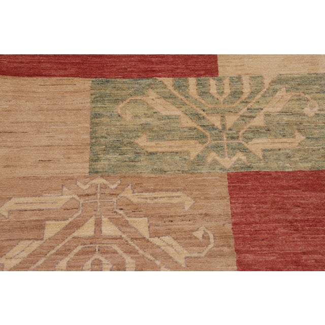 1990s Modern Gabbeh Tan/Beige Wool Rug - 8'8'' X 11'5'' For Sale - Image 5 of 10