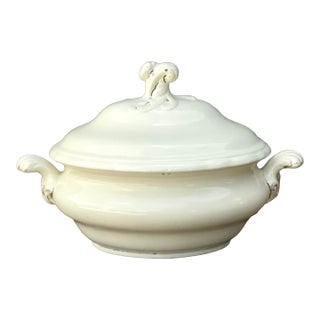 Vintage Glazed Ceramic Lidded Casserole For Sale