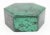 A stunning vintage hexagon shaped genuine malachite box. The colors are superb, emitting greenish turquoise hues. You will...