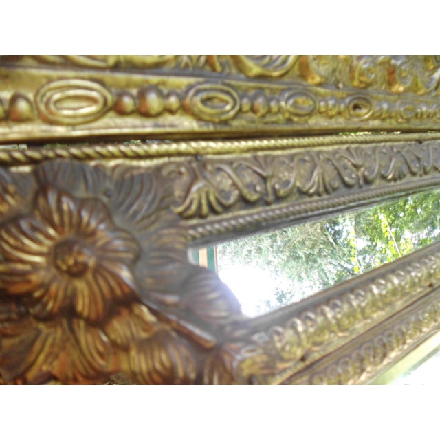 Mirror Cabinet in Embossed Brass, 1950s For Sale - Image 8 of 18
