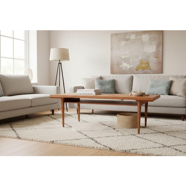 Mid-Century Modern Danish Teak Coffee Table with Magazine Rack, 1960s For Sale - Image 3 of 14