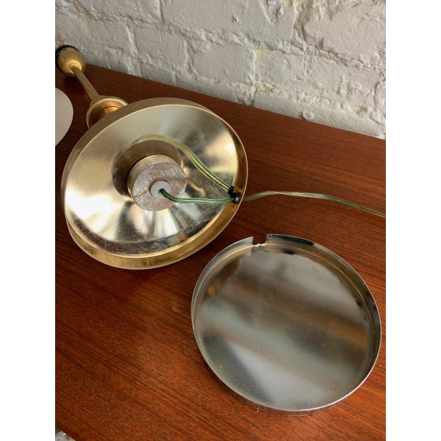 Metal 1980s Small Brass Telescoping Table Lamp For Sale - Image 7 of 7