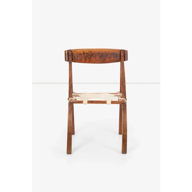 Arthur Espenet Carpenter Wishbone Chair, Walnut Frame with vellum sling seat. Carved signature and number to the underside...