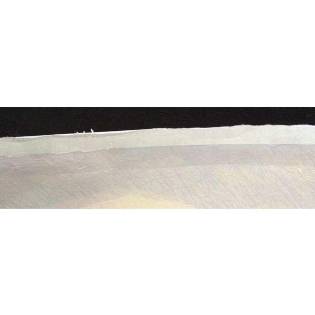 1980s Gordon Mortensen "Autumn Sunset" Signed Woodcut Reduction Art Lake Landscape For Sale - Image 5 of 6