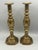 A pair of English "King of Diamond" solid brass candlesticks, produced in 1897 to commemorate Queen Victoria's Diamond...
