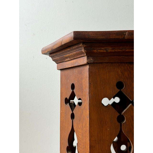 Late 19th Century Arts & Crafts Oak Hexagonal Occasional Table For Sale - Image 5 of 9