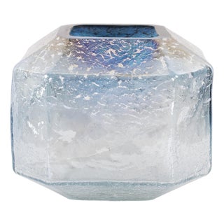 Lonsdale Iridescent Low Glass Vase For Sale