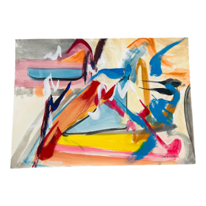 Abstract Gouache Painting by Erik Sulander on Paper