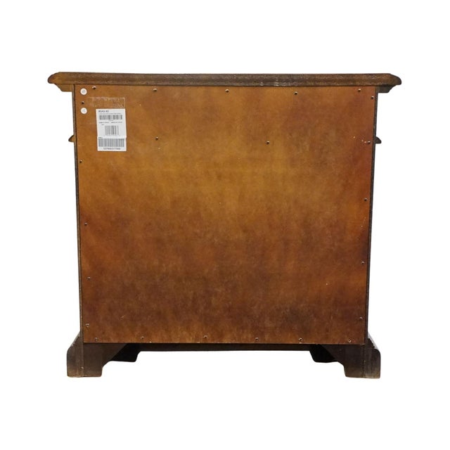 Ashley Furniture Casa Mollino Pecan Rustic European 36" Three Drawer Cabinet Nightstand B543-93 For Sale - Image 12 of 14