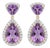 Natural Amethyst 8.68cts & Diamond 1.71cts Earring in 14k Gold For Sale