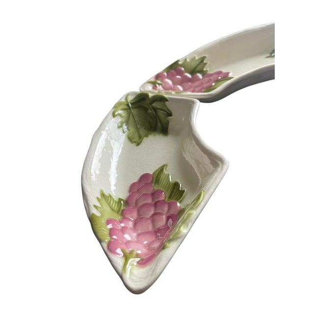 Maddux of California Mid Century Maddux of California Pottery Large Serving Tray Lazy Susan For Sale - Image 4 of 8