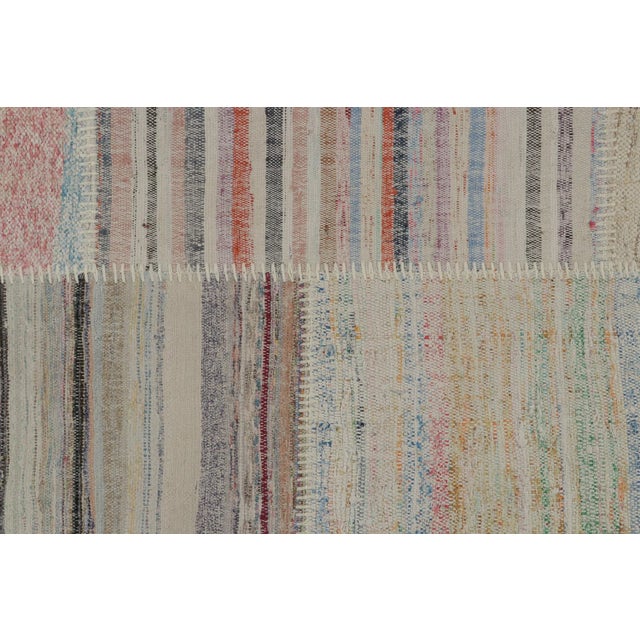 Rug & Kilim’s Patchwork Kilim in Polychromatic Stripes For Sale In New York - Image 6 of 7