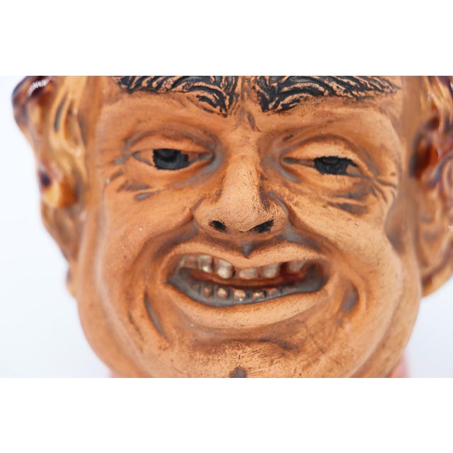 19th Century Bordallo Pinheiro Grotesque Head, Portuguese Palissy Ware, Earthenware For Sale - Image 10 of 11