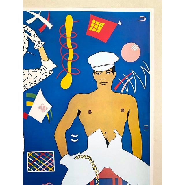 1970s Duggie Fields Vintage 1973 " Acquired Mannerisms " New Wave Postmodern Lithograph Print British Pop Art Poster For Sale - Image 5 of 12