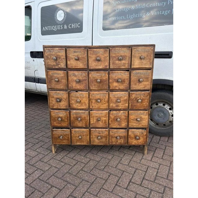 Antique Bank of Shop 25 Drawers For Sale - Image 14 of 18