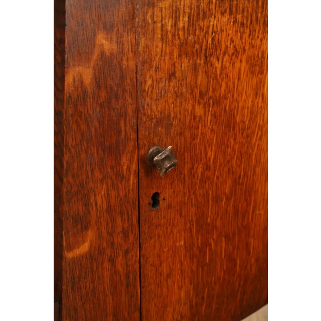 Antique Mission Oak Smoke Stand Bedside Cabinet For Sale - Image 9 of 18