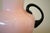 Antique Pink French Opaline Glass Pitcher, Applied Black Glass Handle For Sale - Image 4 of 11