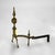 Traditional Pair Antique Federal Brass & Wrought Iron Lemon Top Andirons C1810 For Sale - Image 3 of 5