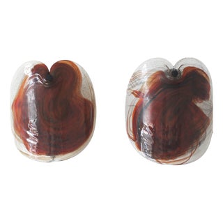 Vintage Glass Sconces by Per Lutken for Holmegaard, 1970s, Set of 2 For Sale